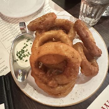 Red Cow North Loop - Onion Rings with Seasoned Sour Cream - New American Near Me - Minneapolis, Minnesota