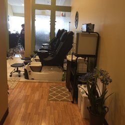 Red Nails - Pedicure stations. Very clean.