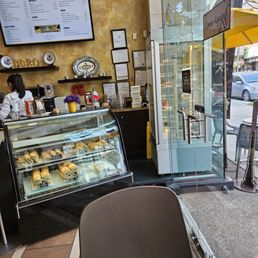 The entrance area, sandwiches in the case The entrance area, sandwiches in the case