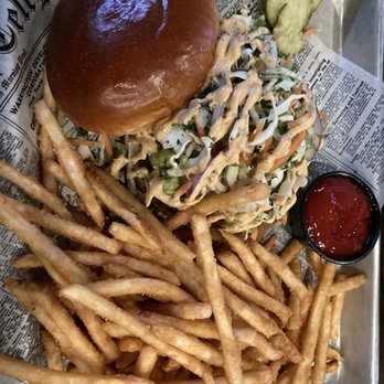Carmine's Bar & Grille - a burger and french fries - American Near Me - Bloomington, Minnesota