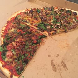 Out Of Italy - Half half.  Half vegetarian with anchovies and half sausage and spinach.