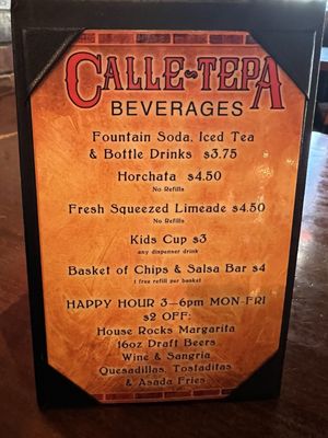 Menu photo 1 Calle Tepa Tucson, AZ