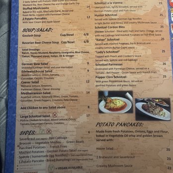 Restaurant Edelweiss - Menu - German Near Me - Bradenton, Florida Restaurant Edelweiss - Menu - German Near Me - Bradenton, Florida
