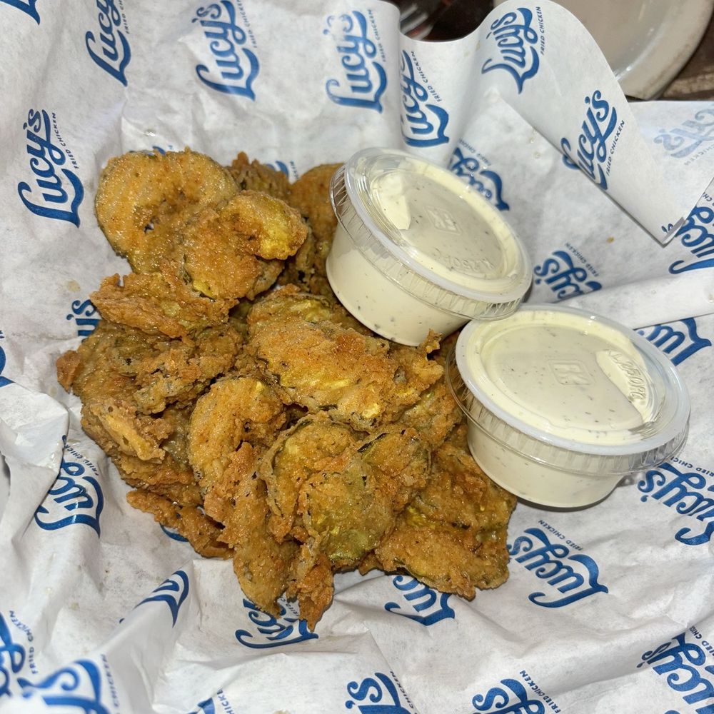 Lucy's Fried Chicken - Fried pickles - New American Near Me - Austin, Texas