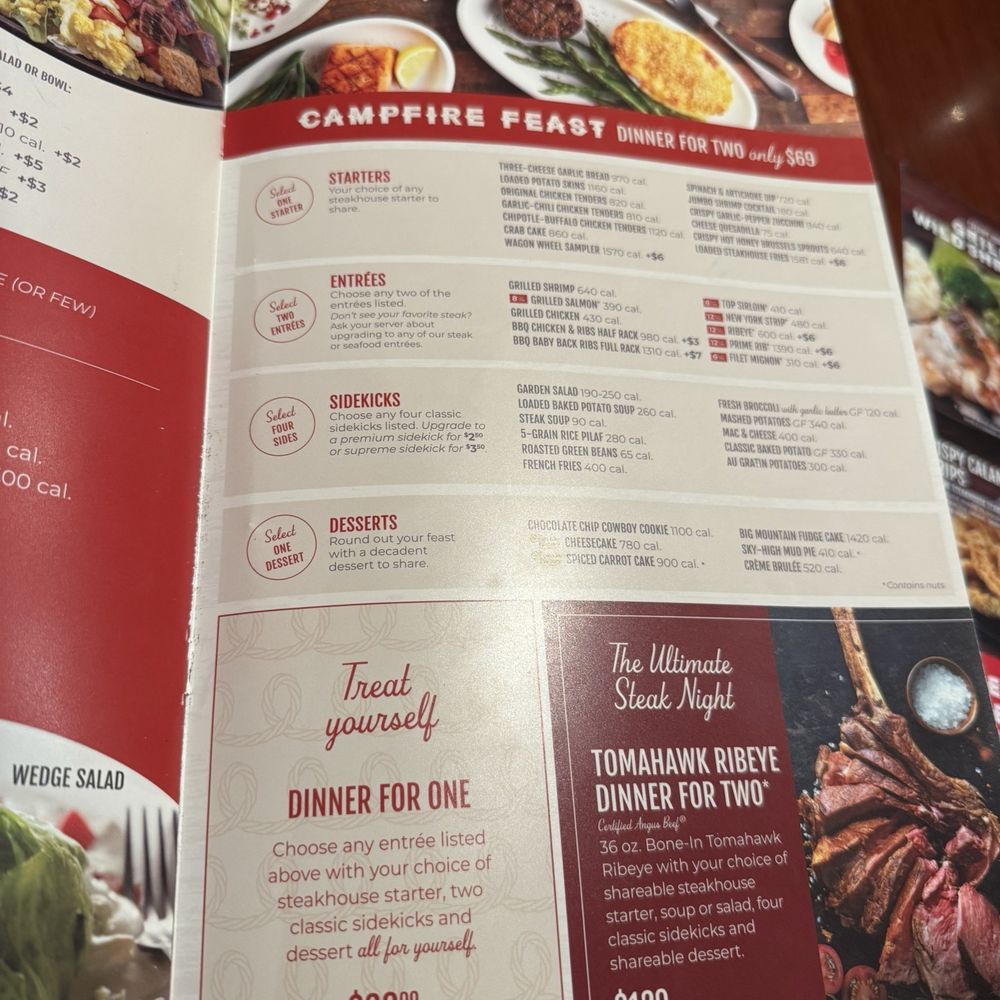 Black Angus Steakhouse - Campfire feast menu - Steakhouses Near Me - Whittier, California