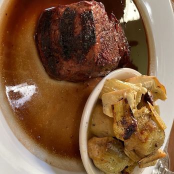 Caprice Cafe - Prime Brandt Farms Filet Mignon with Baby Artichokes and Lemon - New American Near Me - Redlands, California