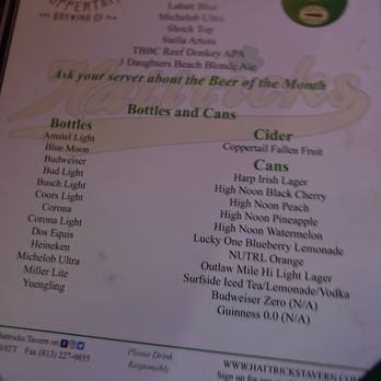 Hattricks - Beer menu - American Near Me - Tampa, Florida
