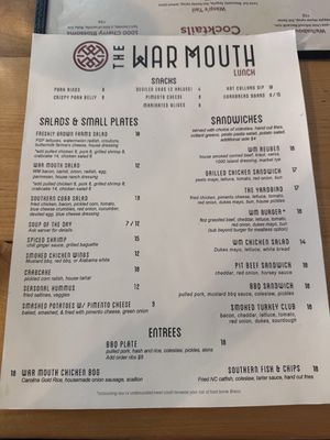 Menu photo 2 The War Mouth Columbia, SC Menu photo 2 The War Mouth Columbia, SC