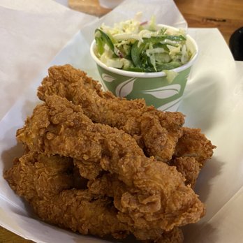 Plucked Chicken & Beer - Tenders with Jalapeño Sweet Heat Slaw - Chicken Shop Near Me - San Ramon, California