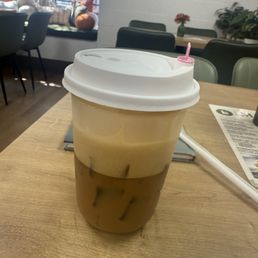Immediately after receiving the brown sugar shaken espresso - large. Immediately after receiving the brown sugar shaken espresso - large.