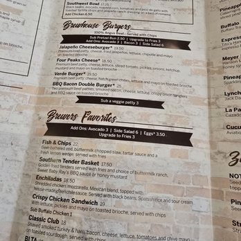 Four Peaks Brewing Company - Menu - New American Near Me - Phoenix, Arizona