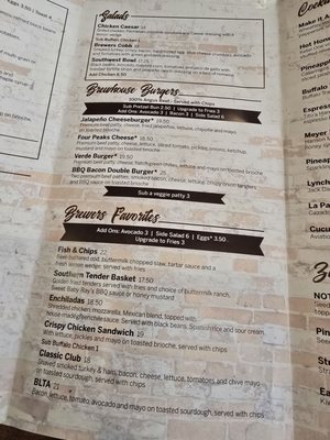 Menu photo 4 Four Peaks Brewing Company Phoenix, AZ