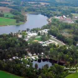Snow Lake Kampground - Ariel view of Snow Lake Kampground in Fenwick MI.