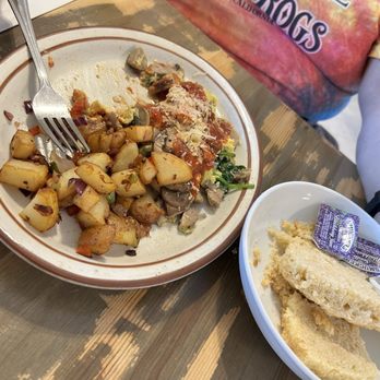 Angie’s Place - Angie's Scramble w/ country potatoes & a biscuit - Breakfast & Brunch Near Me - Mokelumne Hill, California Angie’s Place - Angie's Scramble w/ country potatoes & a biscuit - Breakfast & Brunch Near Me - Mokelumne Hill, California