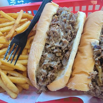 Lefty's Ann Arbor - 12 inch, very delicious cheesesteak and regular fries. - Cheesesteaks Near Me - Ann Arbor, Michigan