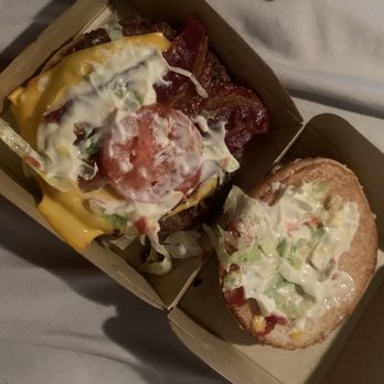 McDonald's - Asked for a double quarter pounder and this trash is what I received, along with stale unsalted fries. - Fast Food Near Me - Charlotte, North Carolina McDonald's - Asked for a double quarter pounder and this trash is what I received, along with stale unsalted fries. - Fast Food Near Me - Charlotte, North Carolina