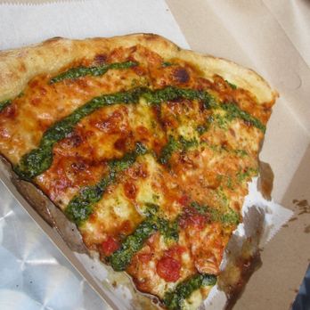 Scarr's Pizza - Vodka pesto pizza pesto vodka slice - Pizza Near Me - New York, New York Scarr's Pizza - Vodka pesto pizza pesto vodka slice - Pizza Near Me - New York, New York
