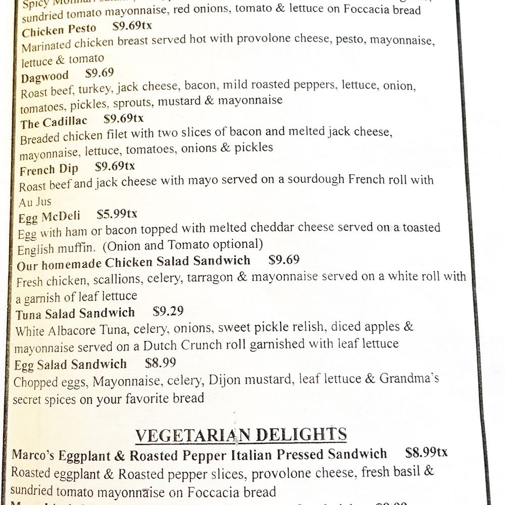 Belli Deli - Menu-2 - Delis Near Me - Novato, California