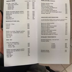 Modern Nails - Price list as at 8/2/19