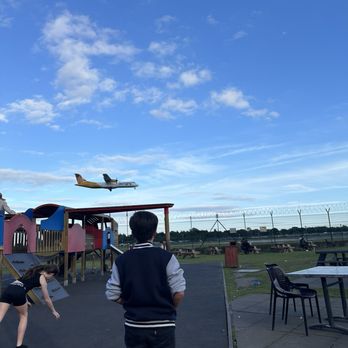 The Airport Pub - View from the pub playground - Pubs Near Me - Gt Man, XGM