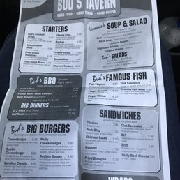 the menu of the restaurant
