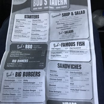 Bud's Tavern - the menu of the restaurant - Bars Near Me - Louisville, Kentucky