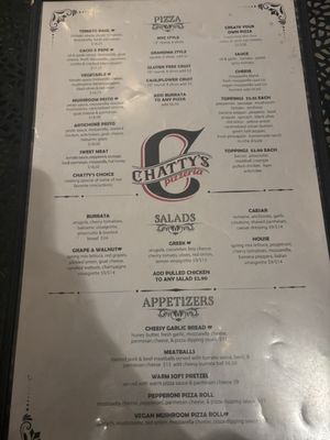 Menu photo 1 Chatty's Pizzeria Bay Village, OH Menu photo 1 Chatty's Pizzeria Bay Village, OH