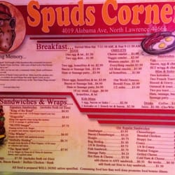 Spud's Corner - Menu 1/2