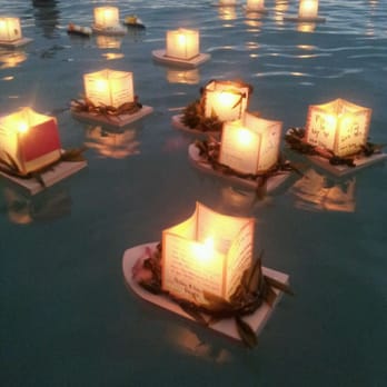 Shinnyo Lantern Floating - Our floats. Mine is the one closest to the camera - Festivals Near Me - Honolulu, Hawaii Shinnyo Lantern Floating - Our floats. Mine is the one closest to the camera - Festivals Near Me - Honolulu, Hawaii