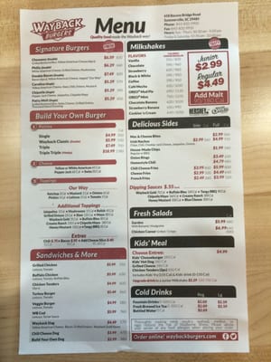 Menu photo 3 Wayback Burgers Summerville, SC Menu photo 3 Wayback Burgers Summerville, SC