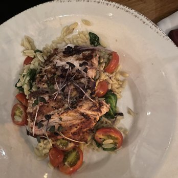 Whiskey Cake - Texas redfish with orzo pasta, wilted spinach, grape tomatoes, Parmesan, lemon butter - New American Near Me - San Antonio, Texas Whiskey Cake - Texas redfish with orzo pasta, wilted spinach, grape tomatoes, Parmesan, lemon butter - New American Near Me - San Antonio, Texas