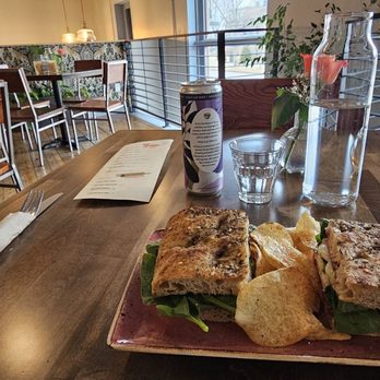 Persimmon - A Brie sandwich with iced tea - Cafes Near Me - Fort Collins, Colorado