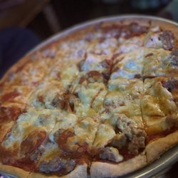 Pizza Villa - Pepperoni and sausage pizza