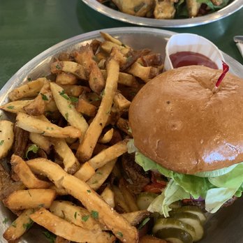 Rodeo Goat - Hot Bastard with the impossible meat and The Dapper Dawn side of fries - Burgers Near Me - Rockwall, Texas