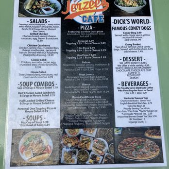 Jerzee’s Cafe - Menu 1/2 - Sports Bars Near Me - Canton, Ohio