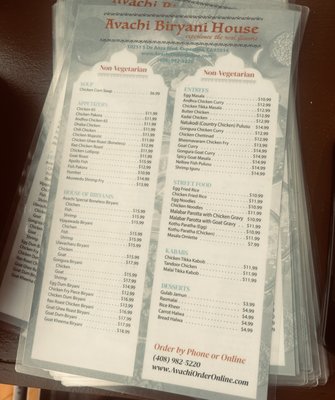 Menu photo 7 Avachi Biryani House Cupertino, CA