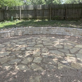 Austin Creative Landscaping - This whole area was just dirt and now it's a beautiful area for us to hang out - Landscaping Near Me - Austin, Texas