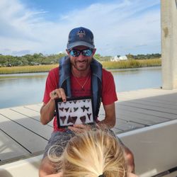 Charleston Fossil Adventures - Captain Ash giving a brief lesson on some of the things to be on the look out for before leaving out on our journey. What a super nice guy!