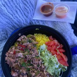 Chicken Sizzle Rice Bowl w sauce on the side