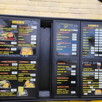 Fratelli Espresso - This is their menu. - Coffee & Tea Near Me - Tucson, Arizona