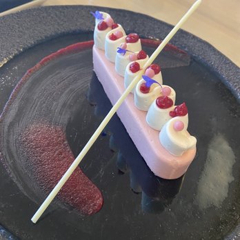 Miku - Strawberry pistachio mousse cake - Japanese Near Me - Vancouver, British Columbia Miku - Strawberry pistachio mousse cake - Japanese Near Me - Vancouver, British Columbia