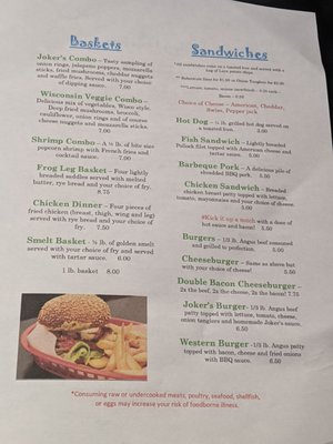 Menu photo 1 Joker's 5 Bar & Grill West Bend, WI