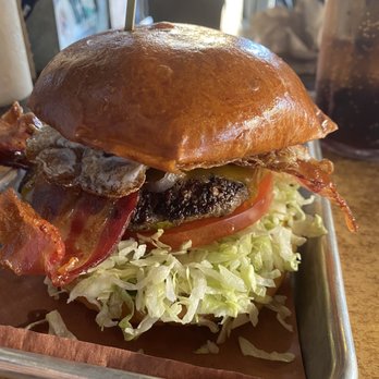 LSA Burger - Ready Freddie w/runny fried egg..exquisite - Cocktail Bars Near Me - Denton, Texas LSA Burger - Ready Freddie w/runny fried egg..exquisite - Cocktail Bars Near Me - Denton, Texas