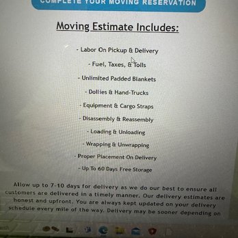 Wheatland Van Lines - Revised Estimate - Movers Near Me Wheatland Van Lines - Revised Estimate - Movers Near Me