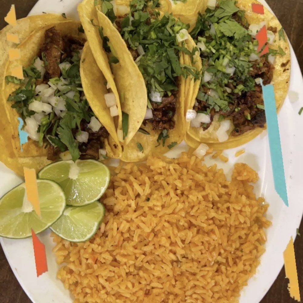 El Mariachi - Al pastor tacos and a side of rice - Mexican Near Me - Columbus Junction, Iowa El Mariachi - Al pastor tacos and a side of rice - Mexican Near Me - Columbus Junction, Iowa
