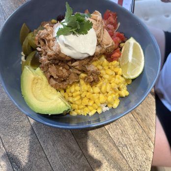 Mixed Greens - Carnitas burrito bowl - Salad Near Me - downtown Camden, Maine