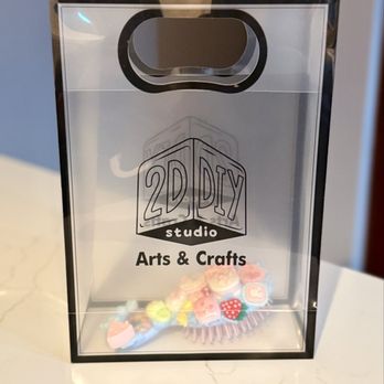 2D DIY Studio - Small brush, whipped cream gel with charms. - Art Classes Near Me - Troy, Michigan