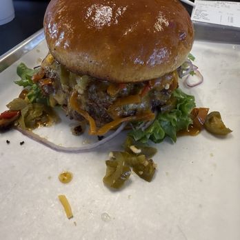 Edmond's Burgers & More - Southwest burger... very good/ not too spicy. - American Near Me - Plano, Texas