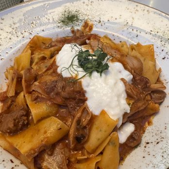 BRERA osteria - Pappardelle: parsley infused pasta, braised chicken ragu, porcini mushrooms, stracciattella - Bars Near Me - Las Vegas, Nevada BRERA osteria - Pappardelle: parsley infused pasta, braised chicken ragu, porcini mushrooms, stracciattella - Bars Near Me - Las Vegas, Nevada
