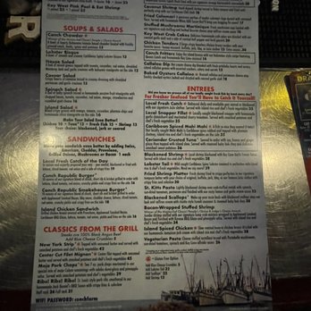 Conch Republic Seafood - Menu - Seafood Near Me - Key West, Florida